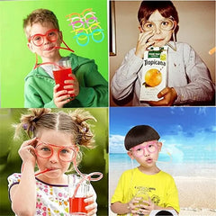 Funny glasses drinking Straw (random color)