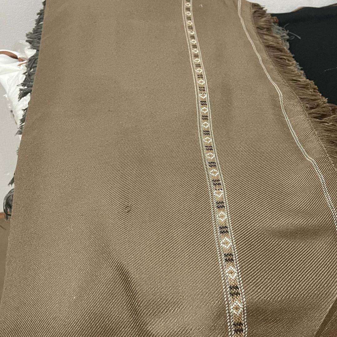 Stylish 1 Pc Plain Wool Shawl in Light Brown