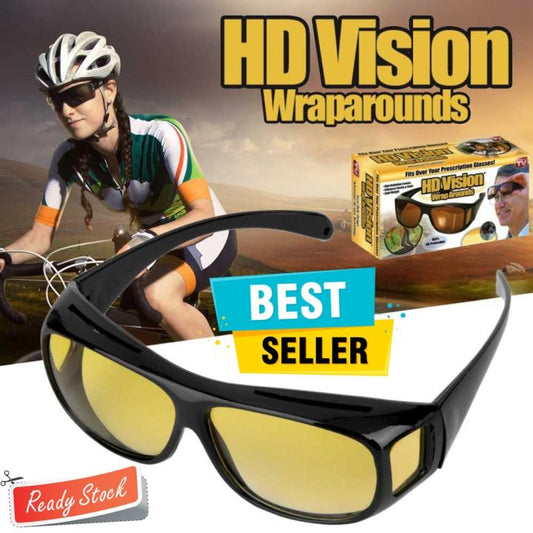 1 Pieces HD Day & Night Vision Wrap Around Glasses | NIGHT VISION GLASSES FOR MEN | Car Anti-Glare Goggles Sunglasses Man Motorcycle Driving Glasses