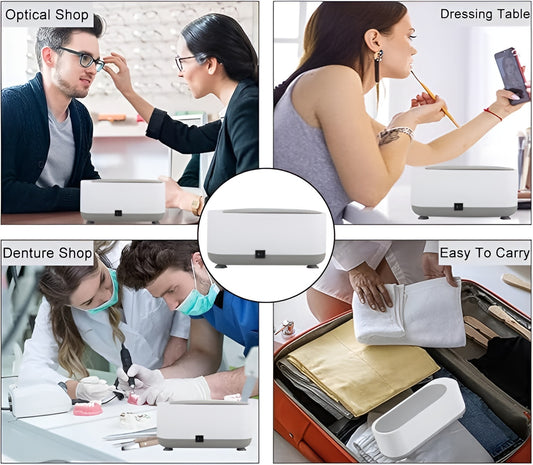 Ultrasonic Cleaner Jewelry Watch Eye Glasses Ring Makeup Brush Cleaning Machine (Random color)