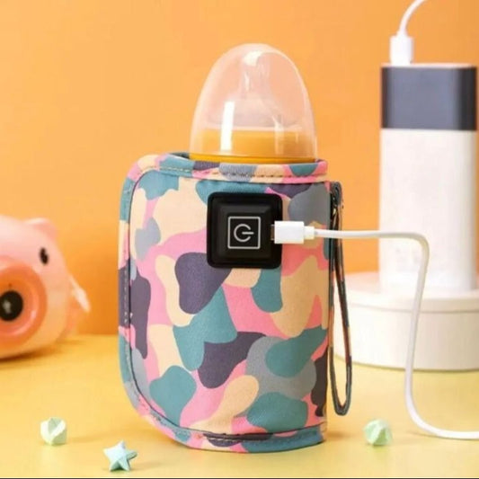 Portable USB Baby Bottle Warmer – Universal Insulated Milk Heater Sleeve for Travel and Home Use