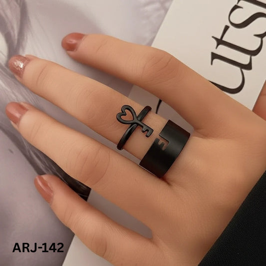 ARJ-142 Lock And Key Ring Stylish Durable Functional Design For Secure Use And Everyday Carry Convenience ARJ-142 Lock And Key Ring Stylish Durable Functional Design For Secure Use And Everyday Carry Convenience Adjustable Size - Black