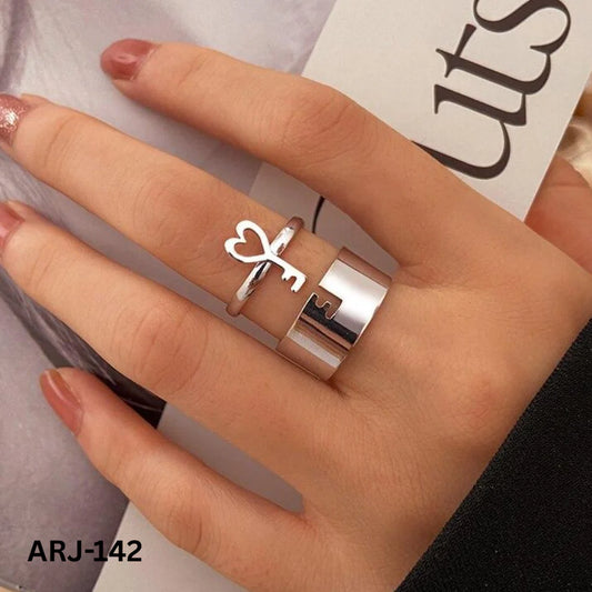 ARJ-142 Lock And Key Ring Stylish Durable Functional Design For Secure Use And Everyday Carry Convenience ARJ-142 Lock And Key Ring Stylish Durable Functional Design For Secure Use And Everyday Carry Convenience Adjustable Size - Black