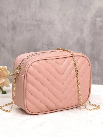 Women's Pink Leather Crossbody Bag