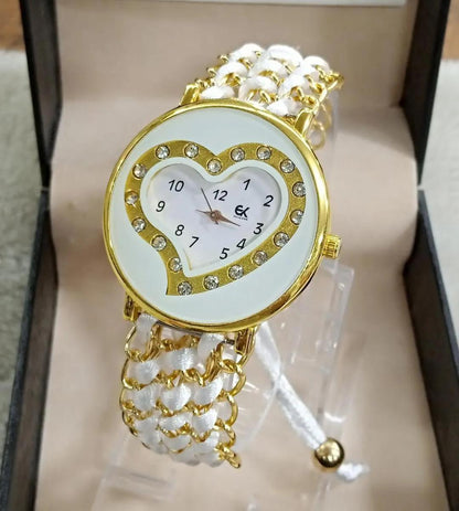Women's Heart Shape Bracelet Watch