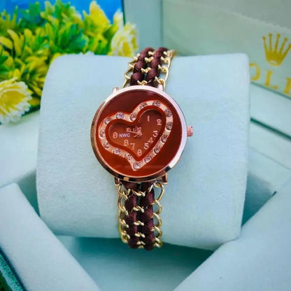 Women's Heart Shape Bracelet Watch