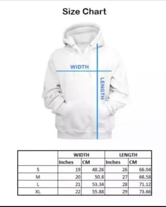 1 Pc Women's Stitched Fleece Printed Pullover Hoodie