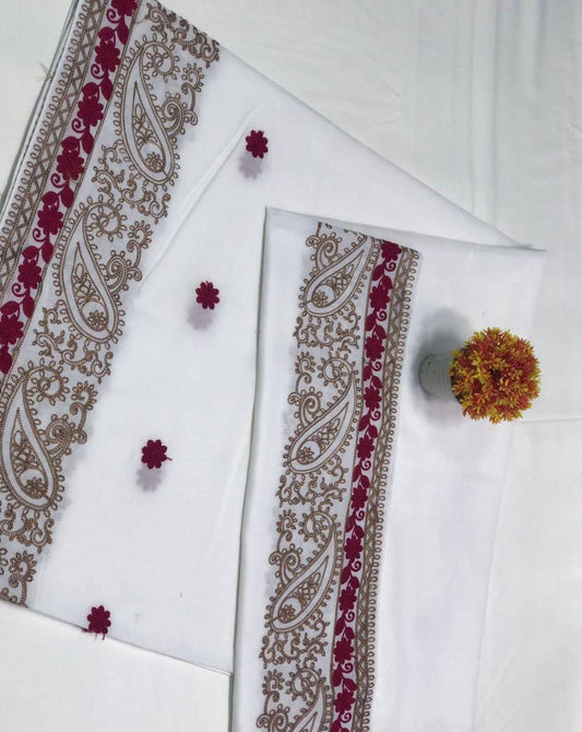 Women's Swiss Embroidered Shawl