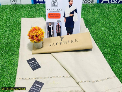 1 Pc Men's Woolen Plain Shawl